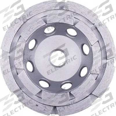 DIAMOND VANTAGE Segment Cup Grinding Wheel: Double Row, 4" Dia, 5/8"-11 Arbor, 16 Segment - Double-Row Diamond Segment Cup Grinding Wheels