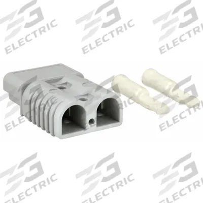 ANDERSON POWER PRODUCTS Power Connector: Two Pole, Gray, 1/0 ga, 10,000 - Plug-In Connectors