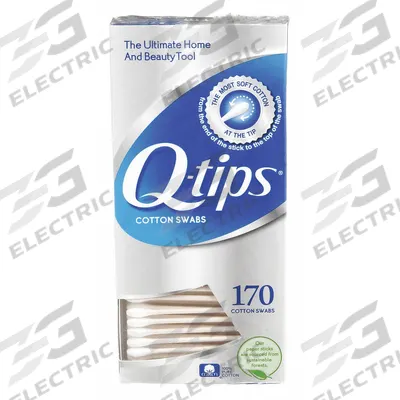 Q-TIP Cotton Tip Swab: Non-Sterile, Cotton, 3 in Lg, Cotton, Double - Cotton Tip Swabs