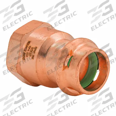 QUICKFITTING SUREPRESS Press Copper FNPT Adapter: 1/2 in CTS x 1/2 in Pipe size - Plumbing Copper & Bronze Press Tube Fittings with Seal Window
