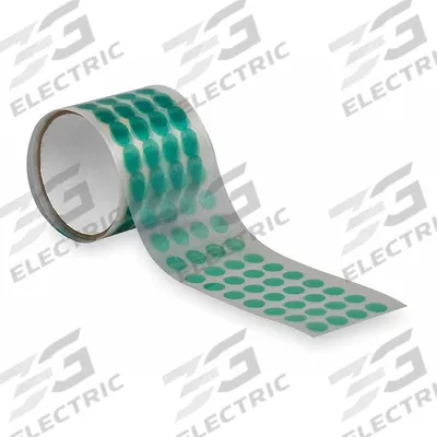 TAPECASE Film Tape: Disc, 5/8 in Dia, 3.3 mil Thick, Polyethylene Film, Silicone - High-Temperature Film Masking Tape Discs