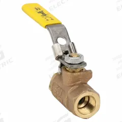 APOLLO Manual Two-Way Ball Valve: 3/8 in, Bronze, Straight, FNPT x FNPT, 600 psi Max. Pressure (CWP) (MPN 7010227). Key specifications — Brand: APOLLO; Handle: Locking Lever.