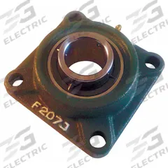 NTN 4 Bolt Flange Bearing: Radial Ball, 1 1/8 in Bore, Cast Iron, Set Screws, 4 1/4 in Lg, Square (MPN UCF206-102D1). Key specifications — Bore Type: Cylindrical; Brand: NTN; Lubricant Material: NLGI #3 Equivalent; Mounting Bolt Size: 7/16 in; System of Measurement: Inch.