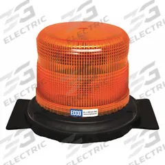 ECCO Beacon Light: Flashing Beacon, Amber, 4 7/8 in Overall Ht, LED, 12-24V DC (MPN 7965A-HBT). Key specifications — Operating Voltage: 12-24V DC; Number of Flash Patterns: 11; Includes: High Bond Tape Bracket; Electrical Connection: Lighter Plug; Mount Type: Tape; Brand: ECCO; Shape: Round; Lighting SAE Class Rating: SAE Class 1.