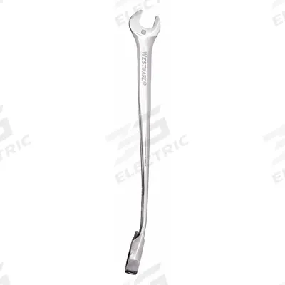 WESTWARD Combination Wrench: Alloy Steel, Chrome, 8 mm Head Size, 5 7/8 in Overall Lg - Metric 12-Point Ratcheting Combination Wrenches