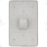 HUBBELL Wall Plate: Weatherproof-Covered Outlet, 1 Gang, Gray, Std Size (MPN HBL1750). Key specifications — Brand: HUBBELL; Material: Neoprene.