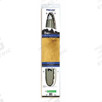 TRILINK Chainsaw Bar and Chain: 18 in Compatible Bar Lg, 3/8 in, 0.05 in Gauge - Chain & Bar Sets