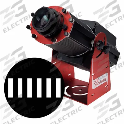 LASERGLOW TECHNOLOGIES Fixed Image Projector: Projector, Lens and Image Template, Blank/White - LED Safety Walkway Projectors