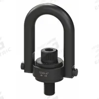 ADB HOIST RINGS Hoist Ring: Pivot/Swivel, Black Oxide-Coated Steel, 1/2"-13, Max. 2,500 lb (MPN 23004). Key specifications — Brand: ADB HOIST RINGS; Thread Size: 1/2"-13; Operation: Lifting.