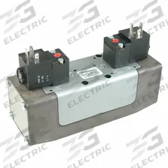 AVENTICS Solenoid Air Control Valve: Series CERAM, Double Solenoid, Five-Way / Two-Position, Detent (MPN R432006265). Key specifications — attr1076671: Internal Pilot; attr1076694: Detent; attr1076684: Non-Locking; attr1076708: 110 to 120V AC.