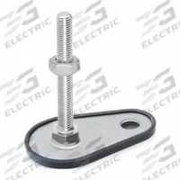 JW WINCO Male-End Leveling Mount: Swiveling Stud, 1/2"-13 Thread Size, 3,597 lbf Capacity (MPN 43-60-1/2X13-75-D1-SK). Key specifications — Finish: Plain; Base Shape: Teardrop; Load Capacity: 3,597 lbf; Thrust Pad Material: TPE; Mounting Holes: Mounting Holes Included; Includes: Rubber Pad; Hex Size: 11/16 in.