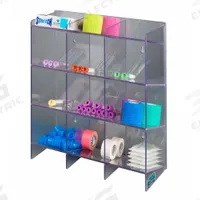 Phlebotomy Supplies Organizer: 5 1/8 in Overall Wd, 16 in Overall Ht, 14 1/2 in Overall Lg, PETG (MPN PHLEB3). Key specifications — Material: PETG; Mounting Location: Benchtop; Color: Clear; Product Type: Phlebotomy Organizer; Total Holding Capacity: Misc Phlebotomy Supplies; Brand: POLTEX.
