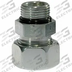 ERMETO Compression Fitting Adapter: 22 mm OD Size, 1 1/16-12UN-2A Thread Size, ORB, Steel (MPN GE22L11/16UNOMDCF). Key specifications — Brand: ERMETO; Series: Ermeto DIN.