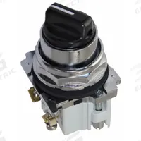 EATON Selector Switch: 30 mm Panel Mounting Size, 2 Positions, Short Lever, 1NO/1NC, Metallic (MPN 10250T20KB). Key specifications — AC Contact Rating: 10 A @ 600 V; Action: Maintained/Maintained; Cam: 3; DC Contact Rating: 5 A @ 250 V; Hazardous Location Specification: Not Rated; Operator Head Material: Polymer; Operator Head Type: Short-Handled Knob; Operator Illumination: Non-Illuminated.
