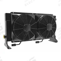 AKG Forced Air Oil Cooler: 70 hp Heat Removed, 80 gpm Max. Flow, 377 psi Max. Pressure, 12V DC (MPN D70-12-BP30). Key specifications — attr96059: SAE #20; attr96056: IP 68; attr96057: 12V DC; attr98919: AKG.