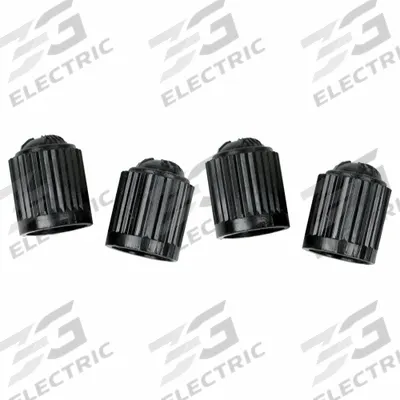SLIME Valve Caps: Tire Valve Caps, Grip Seal, Round, Black, Std Bore Compatible Valve Size