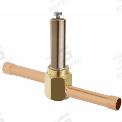 Parker Refrigerant Solenoid Valve: 3/8 in Female Sweat, 0.2 in Port Size, Normally Closed - Refrigeration Solenoid Valves