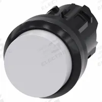 SIEMENS Extended Push Button: 22 mm Mounting Size, Non-Metallic, Momentary (MPN 3SU1000-0BB60-0AA0). Key specifications — Brand: SIEMENS; Action: Momentary; Series: 3SU; Push Button Material Type: Non-Metallic.