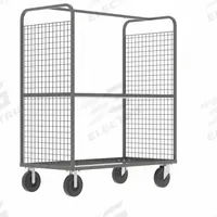VALLEY CRAFT Cage Cart: 2,000 lb, Overall Dim. 57 in L x 30 in W x 68 in H, Adj, 1 Shelves, Rubber (MPN F89729VCGY). Key specifications — Caster/Wheel Configuration: (2) Swivel; Color: Gray; Shelf Adjustability: Adjustable; Brand: VALLEY CRAFT.