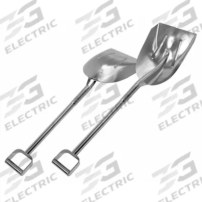 SANI-LAV Stainless Steel Shovel: Silver, 14 in Blade Lg, 10 1/2 in Blade Wd, Scoop - Standard Stainless Steel Hygienic Shovels