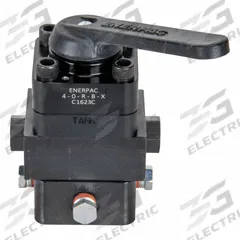 ENERPAC Control Valve: 4.5 gpm Max Flow Rate, Three Positions, 3/8 in NPT x 3/8 in NPT x 3/8 in NPT (MPN VC4L). Key specifications — attr1018270: Load Holding; attr1018253: ENERPAC; attr1018249: VC4L; attr1018300: Manual; attr1018289: VC; attr1416406: 3/8" NPT.