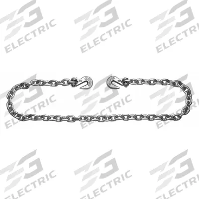 CAMPBELL 5/16Inx20Ft Gr 43 Binder Chain W/Hooks: 43, 5/16 in Overall Wd - Recovery Chains