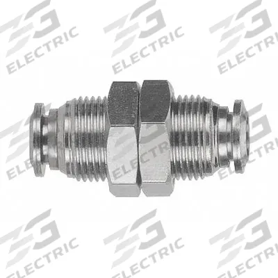 AIGNEP USA Push-Fit Adapter Fitting: 5/16 in OD x 5/16 in OD Size - Stainless Steel Tube Fittings