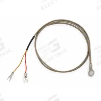 TEMPCO Ring Thermocouple: 32°F to 1,400°F /0°C to 760°C, Type J, For Solids/Surfaces Media Type (MPN TRW00106). Key specifications — Brand: TEMPCO; Cable Material: Fiberglass with Stainless Steel Braid; Cable Length: 12 ft; Accuracy: ±2.2 °C or ±0.75 %, Whichever is Greater; Process Mounting Connection: Bolt; Maximum Wire Gauge: 0.25 mm.
