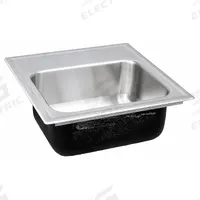 JUST MANUFACTURING Drop-In Sink with Faucet Ledge: 18 in Overall Lg, 15 in Overall Wd, 12 in Bowl Lg (MPN SL1815A3-J). Key specifications — Brand: JUST MANUFACTURING; Color Family: Silver/Gray.