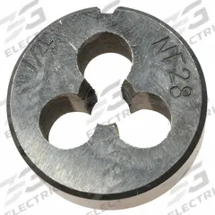 WESTWARD Alloy Steel Die, 1/4-28 UNF: CCT1060-26, Die