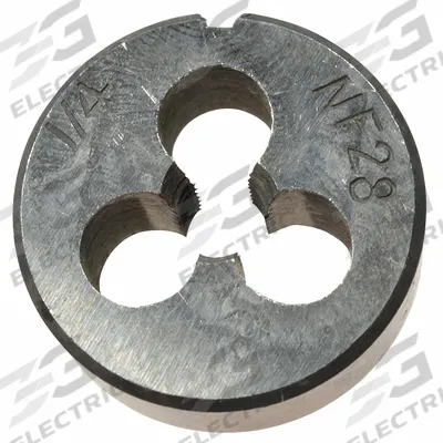 WESTWARD Alloy Steel Die, 1/4-28 UNF: CCT1060-26, Die - Pneumatics