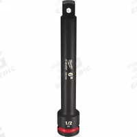MILWAUKEE Impact Extension: 1/2 in Input Drive Size, 1/2 in Output Drive Size, 6 in Overall Lg, Std (MPN 49-66-6707). Key specifications — attr1204876: Locking Not Included; attr1204887: MILWAUKEE; attr1204888: Black Phosphate.