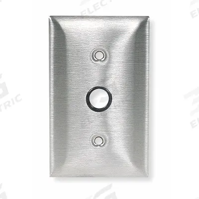 HUBBELL WIRING DEVICE-KELLEMS Telephone Wall Plate: Gray, 1 Gang, 1 Port, Flat Module - Wall Plates for Telephone & Coaxial Jacks