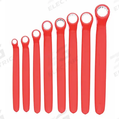 WIHA Box End Wrench Set: Alloy Steel, Chrome, 8 Tools - SAE, Single End, Box End Wrench Sets