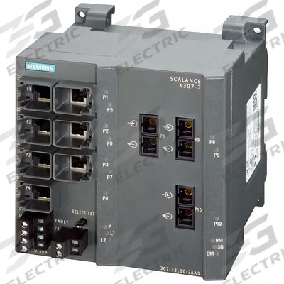 SCALANCE Switch: Managed, DIN Rail, 7 Ports, RJ45, 10/100/1000 Mbit/s - DIN Rail-Mount Ethernet Switches