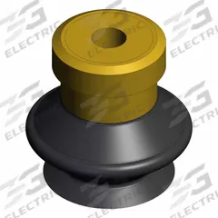 SMC Vacuum Pad: w/o Adapter, 13 mm Pad Dia, Conductive Silicone, 50-70, Black, 18.5 mm Pad Ht (MPN ZP13BGS). Key specifications — attr1019168: 50-70; attr1019165: ZP13BGS; attr1019167: SMC; attr1019180: Black.