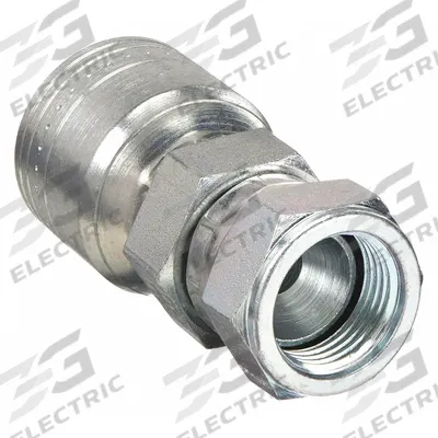 AEROQUIP Hydraulic Crimp Fitting: Steel x Steel, Straight, -12 For Hose Dash Size - Aeroquip Crimp Hydraulic Hose Fittings with BSPP Connection