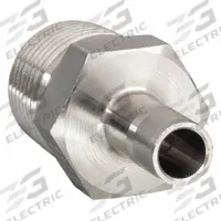 PARKER Compression Fitting Adapter: 1/4 in OD x 1/2 in Pipe Fitting Size, Compression x MNPT (MPN 4MA8N-316). Key specifications — Compatible Fitting Brands: Parker A-LOK; Brand: PARKER.