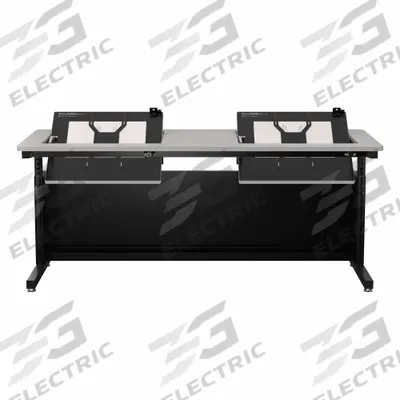 VERSADESK Standing Desk: Gray, Wood, 72 in Overall Wd, 30 in Overall Dp, 36 in Max Desktop Ht - Manual Adjustable-Height Desks