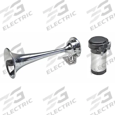 WOLO Electric Horn: 12V DC, High Tone, Electric, Silver, Chrome Plated - Air-Powered Horn Kits