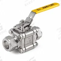 HAM-LET Manual Two-Way Ball Valve: 1/2 in, Stainless Steel, Straight, Compression x Compression (MPN H-500-SS-L-1/2). Key specifications — Brand: HAM-LET; Handle: Locking Lever.
