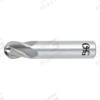 OSG Ball End Mill: Carbide, 4 Flute, 1.5 mm Mill Dia, 3 mm LOC, 39 mm OAL (MPN 414-0591-BN)