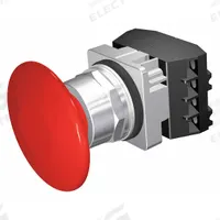 SIEMENS Mushroom Head Push Button: Non-Illuminated, Mushroom Head Profile, Non-Metallic, 30 mm, 2NC (MPN 52PM9V2G). Key specifications — Brand: SIEMENS; Action: Momentary; Series: Class 52; Terminal Connection: Pressure Plate; Push Button Material Type: Non-Metallic.