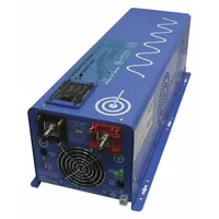 AIMS POWER Inverter and Battery Charger: Pure Sine Wave, Post, 6,000 W Continuous Output Power (MPN PICOGLF60W24V240VS). Key specifications — Charger Input Voltage: 240V AC; Brand: AIMS POWER; Charger Output Voltage: 120V AC to 240V AC; DC Connection: Post; Inverter Input Voltage: 24V DC; Inverter Output Form: Pure Sine Wave; Inverter Output Voltage: 120/240V AC; Output Frequency: 50 +/- 0.3Hz or 60 +/- 0.3Hz selectable.
