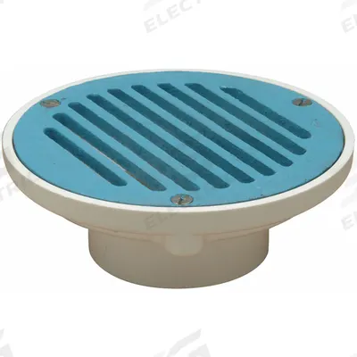 ZURN Floor Drain: 3 in Overall Dia, 3 in Nominal Pipe Size, Plastic, Cast Iron - Area Drains