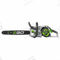 EGO Battery-Powered Chainsaw Kit: 20 in Bar Lg, Rear Handle, Auto Chain Oiler, 56 V, 55 cc (MPN CS2005). Key specifications — Brand: EGO.