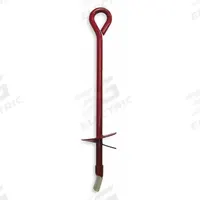 APPROVED VENDOR Earth Anchor: Red, Steel, 48 in Overall Lg, 6 in Overall Dia, 1,400 lb Load Capacity (MPN 4LVK6). Key specifications — Color: Red; Material: Steel; Brand: APPROVED VENDOR; For Use With: Tents.