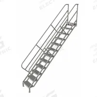 TRI-ARC Portable Stairs: 12.7 ft Overall Ht, Steel, 450 lb Load Capacity, Perforated, 12 Steps (MPN WISS112242). Key specifications — attr1050559: Gray; attr1050557: TRI-ARC.