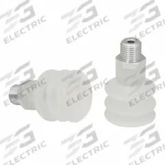 SCHMALZ Vacuum Pad Assembly: Multi-Bellows, 2.5 Folds, G1/4 in Vacuum Port, 33.5 mm Pad Dia, Clear (MPN 10.01.06.00044). Key specifications — attr1019136: 10.01.06.00044; attr1019138: SCHMALZ; attr1019139: 55 A.