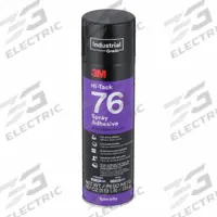 3M Spray Adhesive: Hi-Tack 76, Gen Purpose Bonding & Repair, 18.1 oz, Aerosol Can, Clear. Key specifications — Primary Applications: General Purpose Bonding & Repair; Brand: 3M; Adhesive Color: Clear; Features: Low-Misting Property; Materials Bonded: Foil; Spray Pattern: Lace; Standards: OSHA Hazard Communication Standard (29 CFR 1910.1200); Product Type: Spray Adhesive.